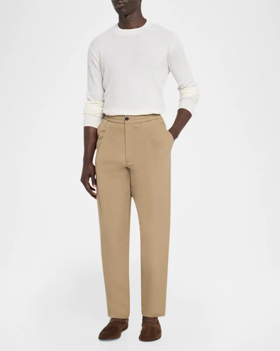 Emporio Armani Men's Wool Bar-Stitched Crewneck Sweater | Thumbnail 2