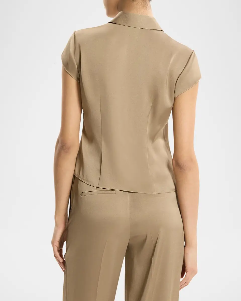 Theory Satin Button-Front Shirt | Thumbnail 3 Theory Satin Button-Front Shirt | Thumbnail 3