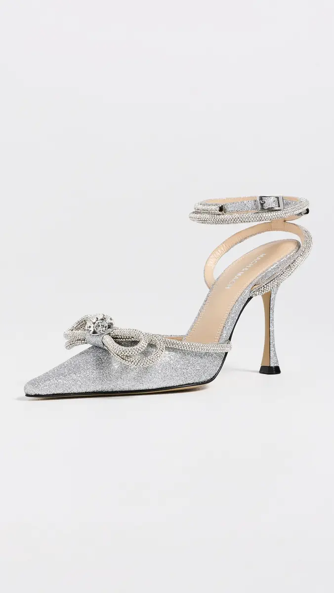Mach & Mach Double Bow Glitter High Heels | Thumbnail 2 Mach & Mach Double Bow Glitter High Heels | Thumbnail 2