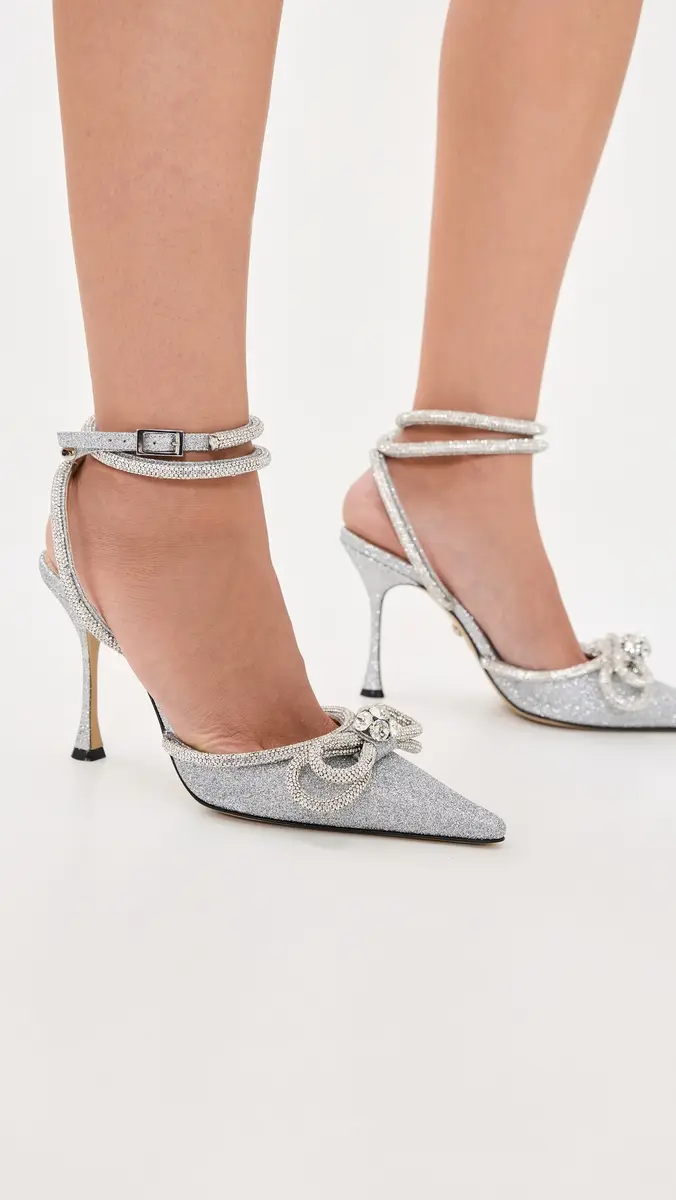 Mach & Mach Double Bow Glitter High Heels | Thumbnail 5 Mach & Mach Double Bow Glitter High Heels | Thumbnail 5