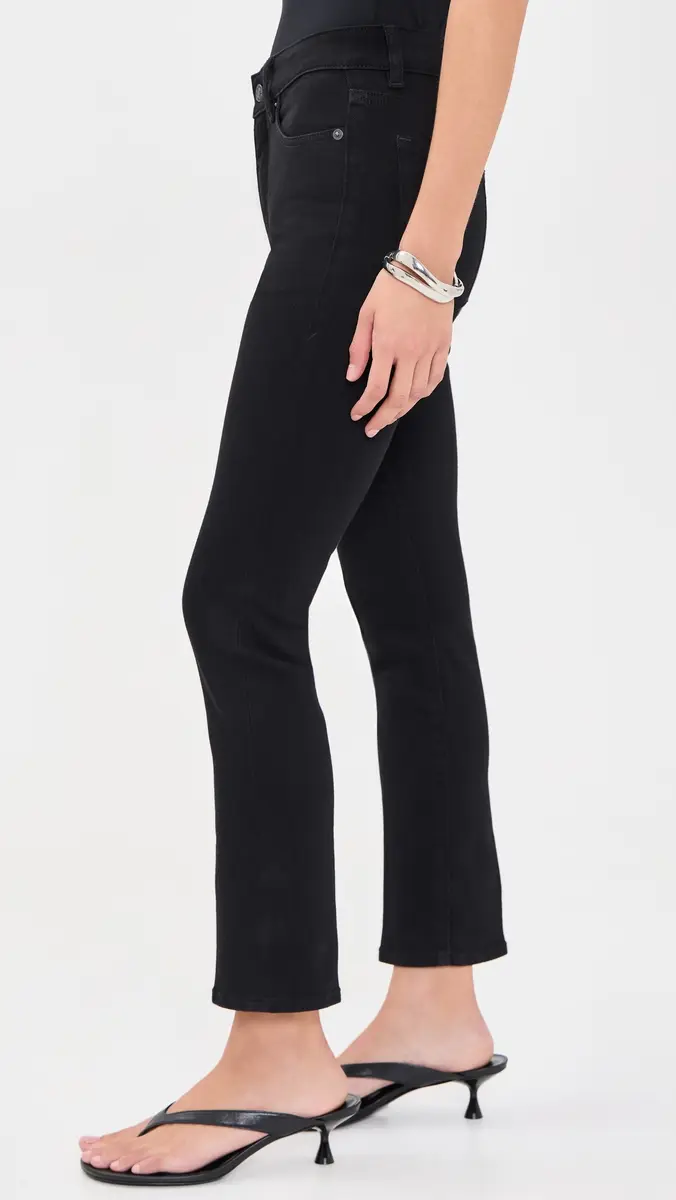 GOOD AMERICAN Soft Tech Good Legs Straight Jeans | Thumbnail 4