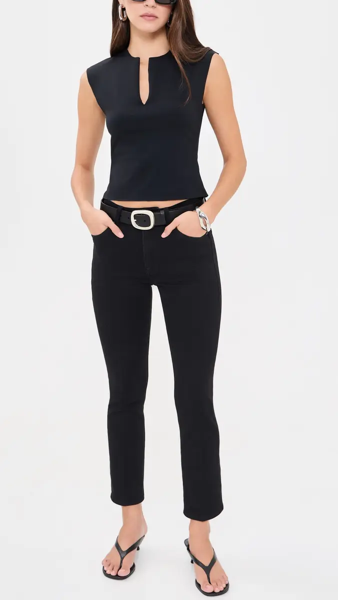 GOOD AMERICAN Soft Tech Good Legs Straight Jeans | Thumbnail 5