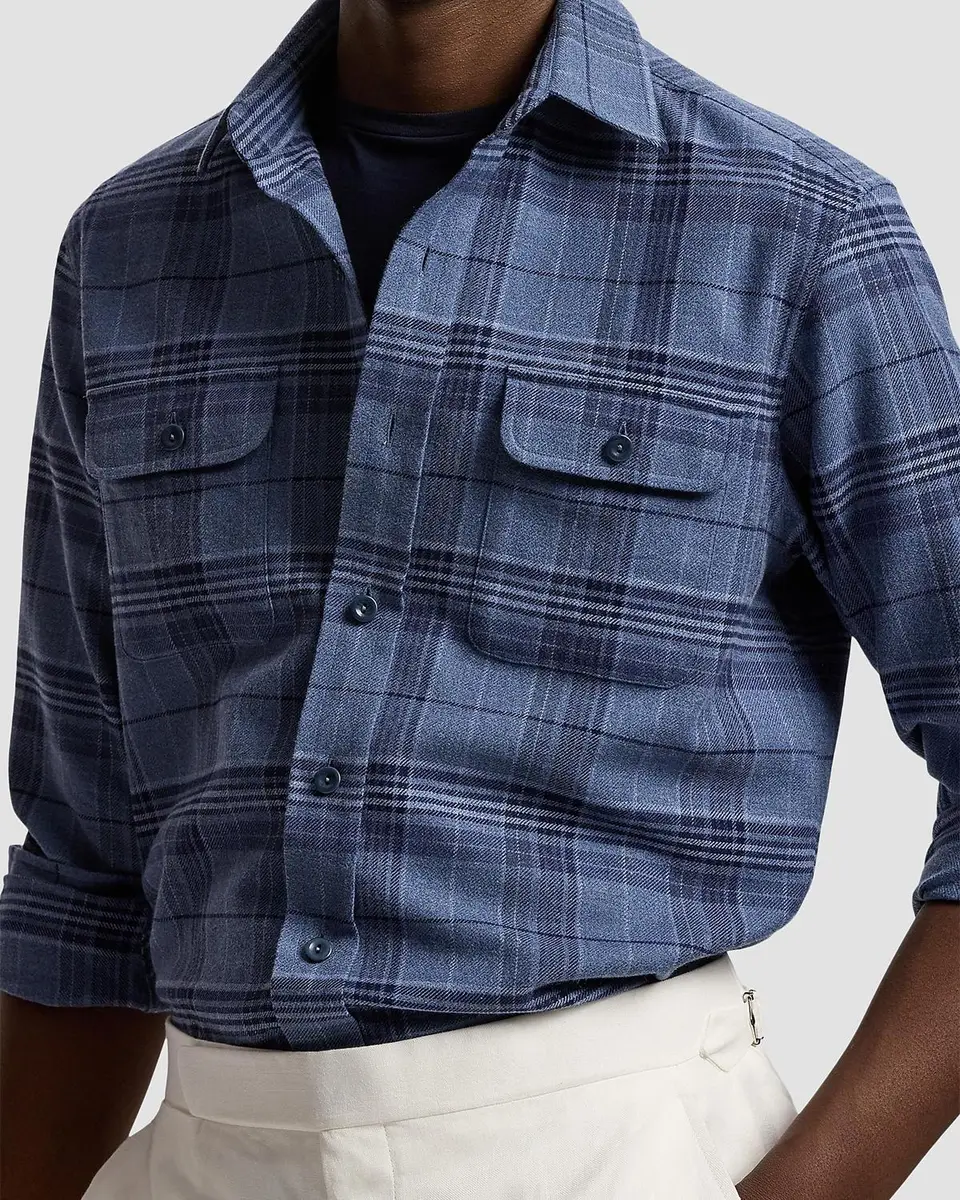 Ralph Lauren Purple Label Men's Plaid Flannel Shirt | Thumbnail 5 Ralph Lauren Purple Label Men's Plaid Flannel Shirt | Thumbnail 5