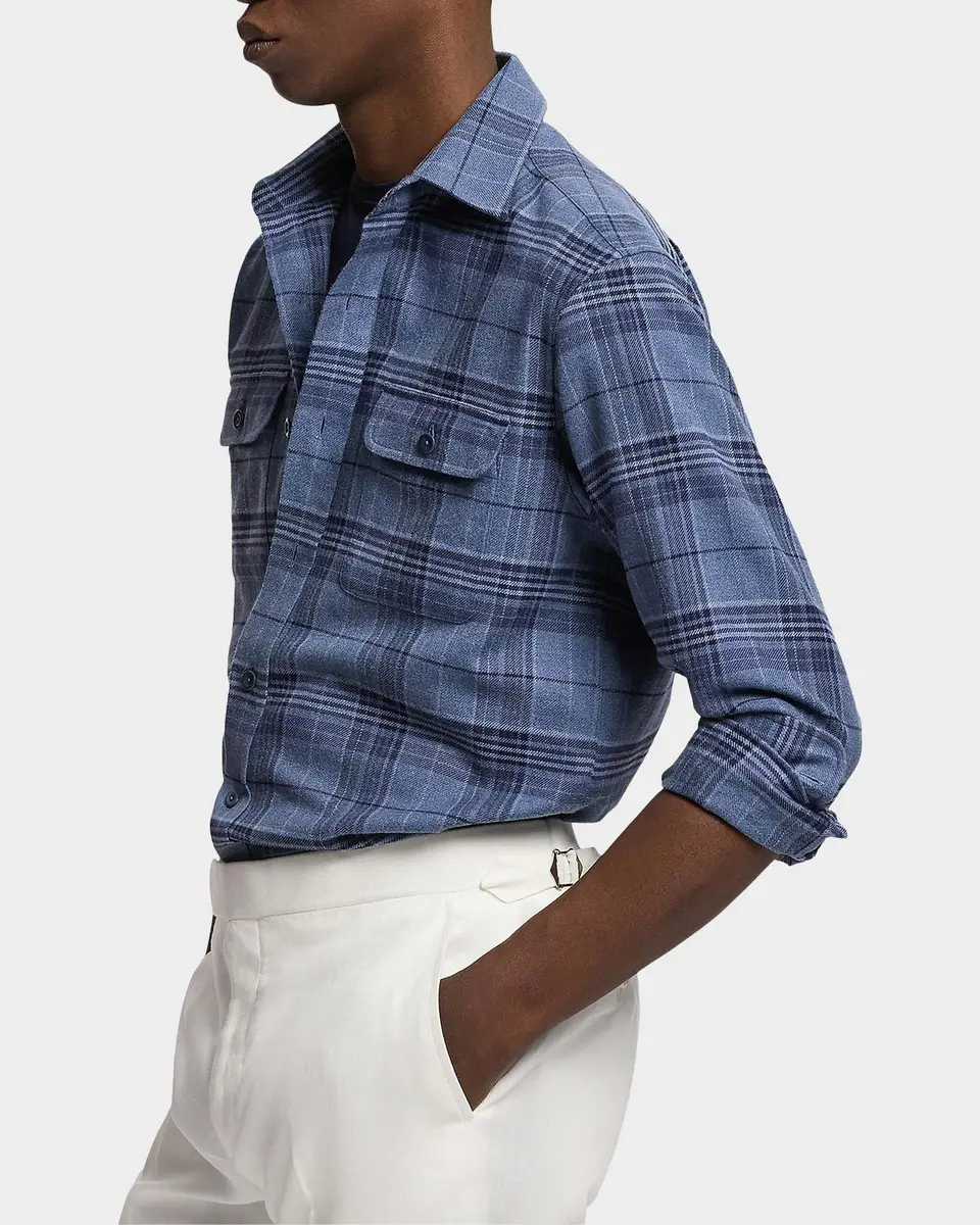 Ralph Lauren Purple Label Men's Plaid Flannel Shirt | Thumbnail 6 Ralph Lauren Purple Label Men's Plaid Flannel Shirt | Thumbnail 6
