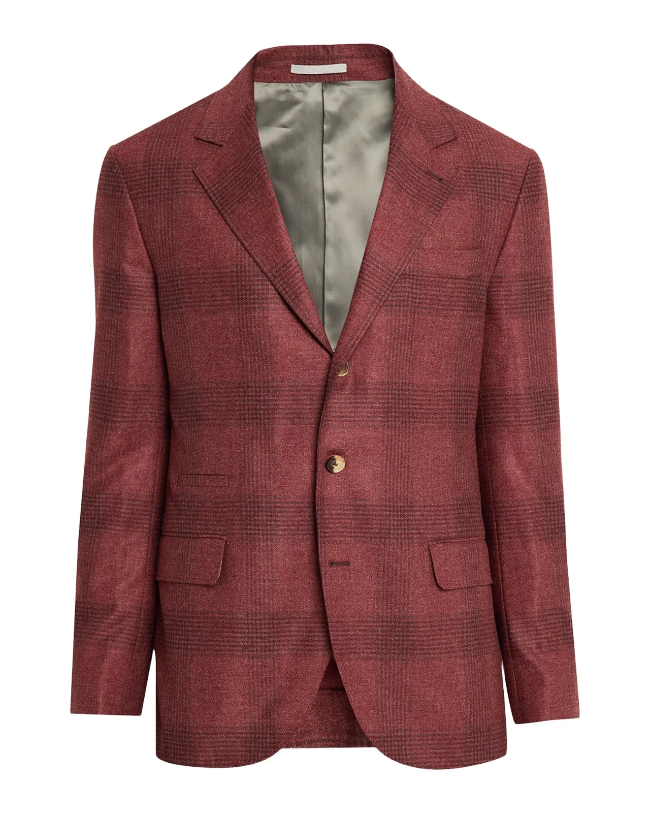 Brunello Cucinelli Men's Plaid Wool-Cashmere Single-Breasted Sport Coat