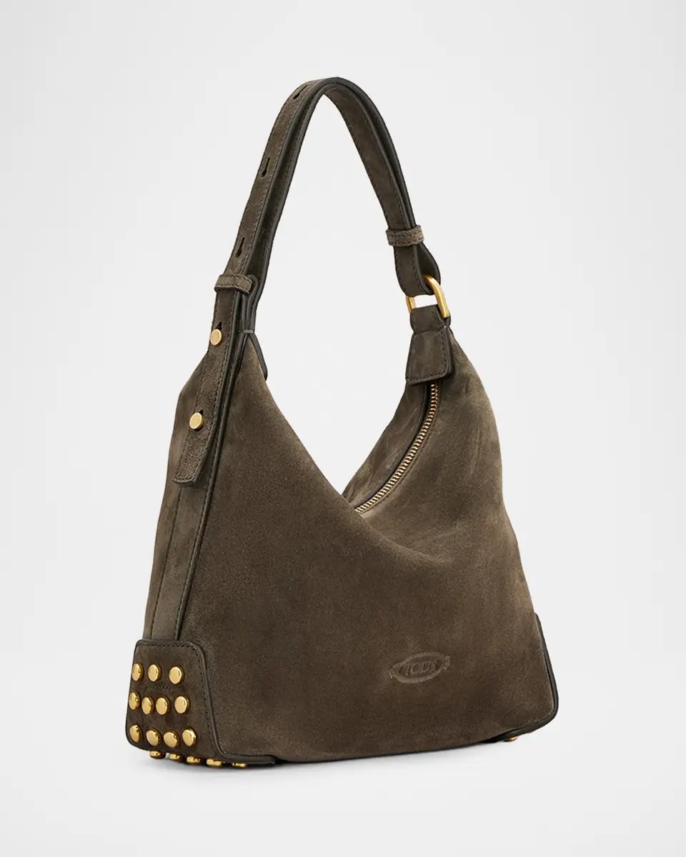 Tod's Studded Suede Hobo Bag | Thumbnail 2 Tod's Studded Suede Hobo Bag | Thumbnail 2