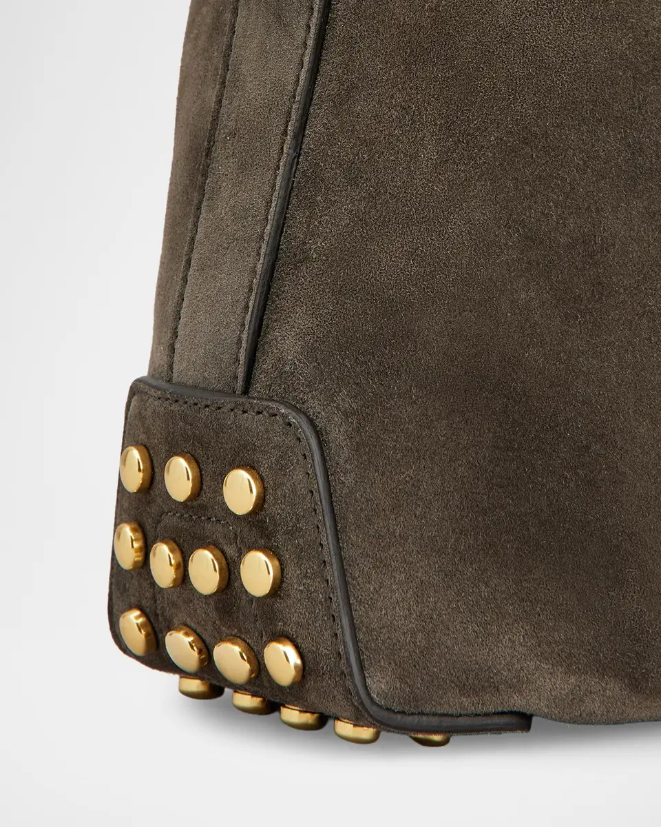 Tod's Studded Suede Hobo Bag | Thumbnail 4 Tod's Studded Suede Hobo Bag | Thumbnail 4