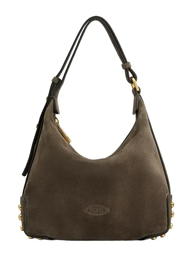 Tod's Studded Suede Hobo Bag