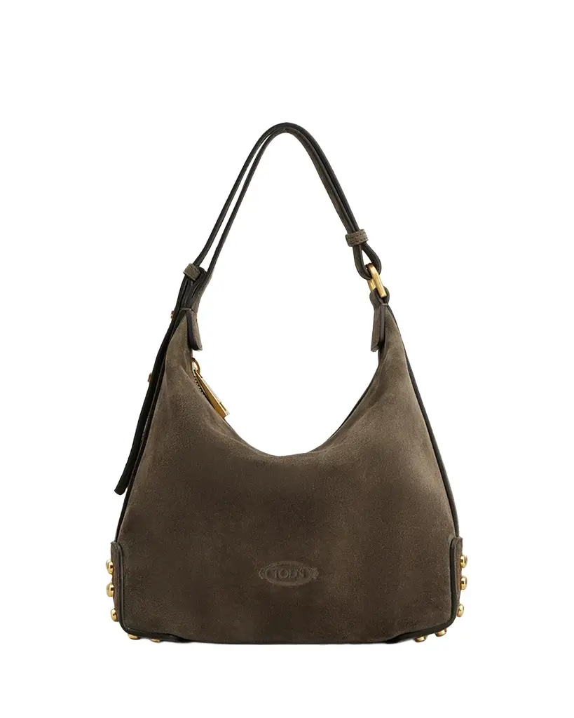 Tod's Studded Suede Hobo Bag