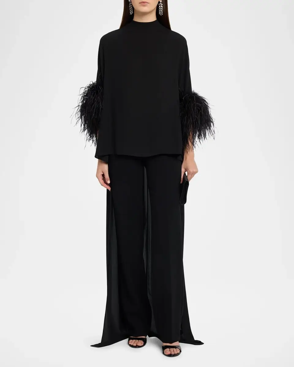 Lapointe Fringed High-Low Top | Thumbnail 2 Lapointe Fringed High-Low Top | Thumbnail 2