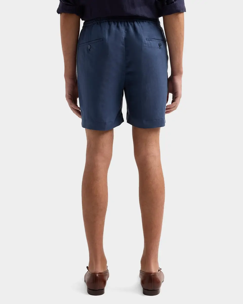 Ralph Lauren Purple Label Men's Silk-Linen Drawstring Shorts | Thumbnail 4