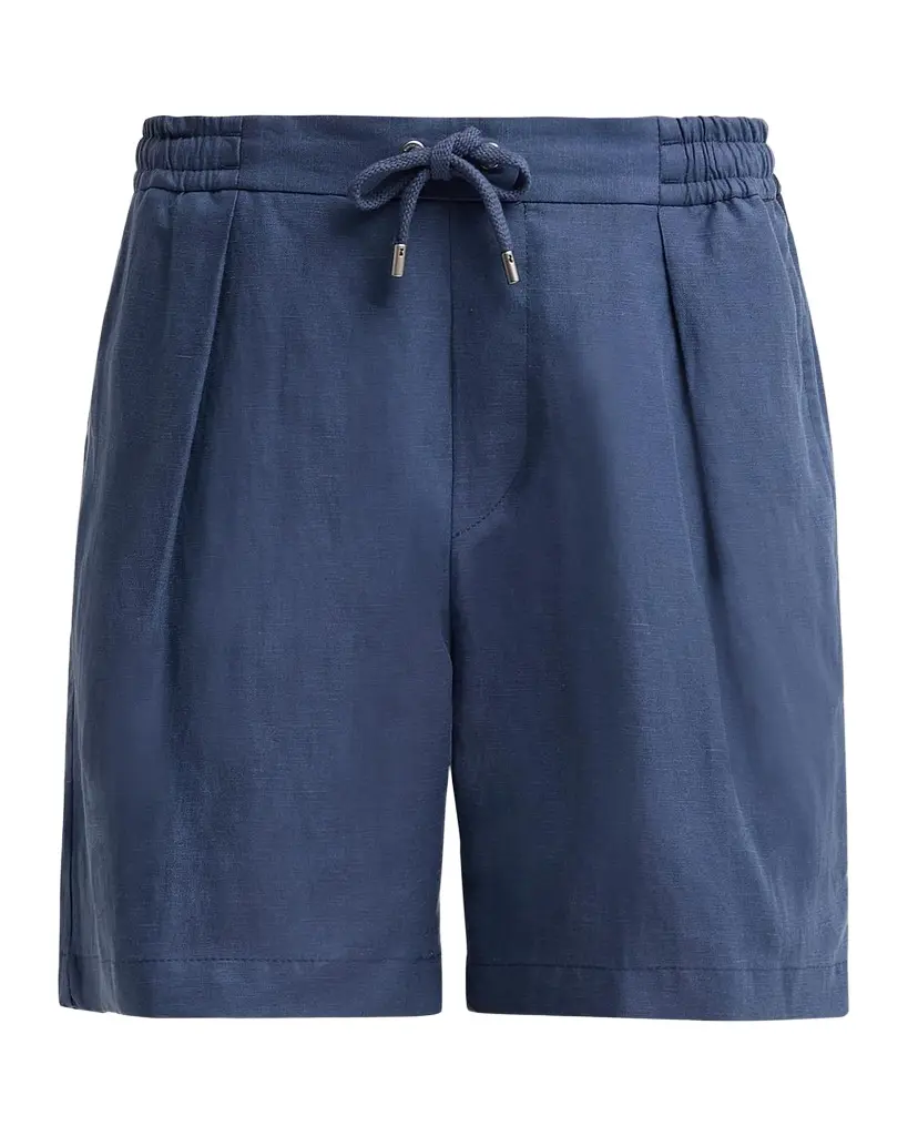 Ralph Lauren Purple Label Silk-Linen Drawstring Shorts | Image 1 Ralph Lauren Purple Label Silk-Linen Drawstring Shorts | Image 1