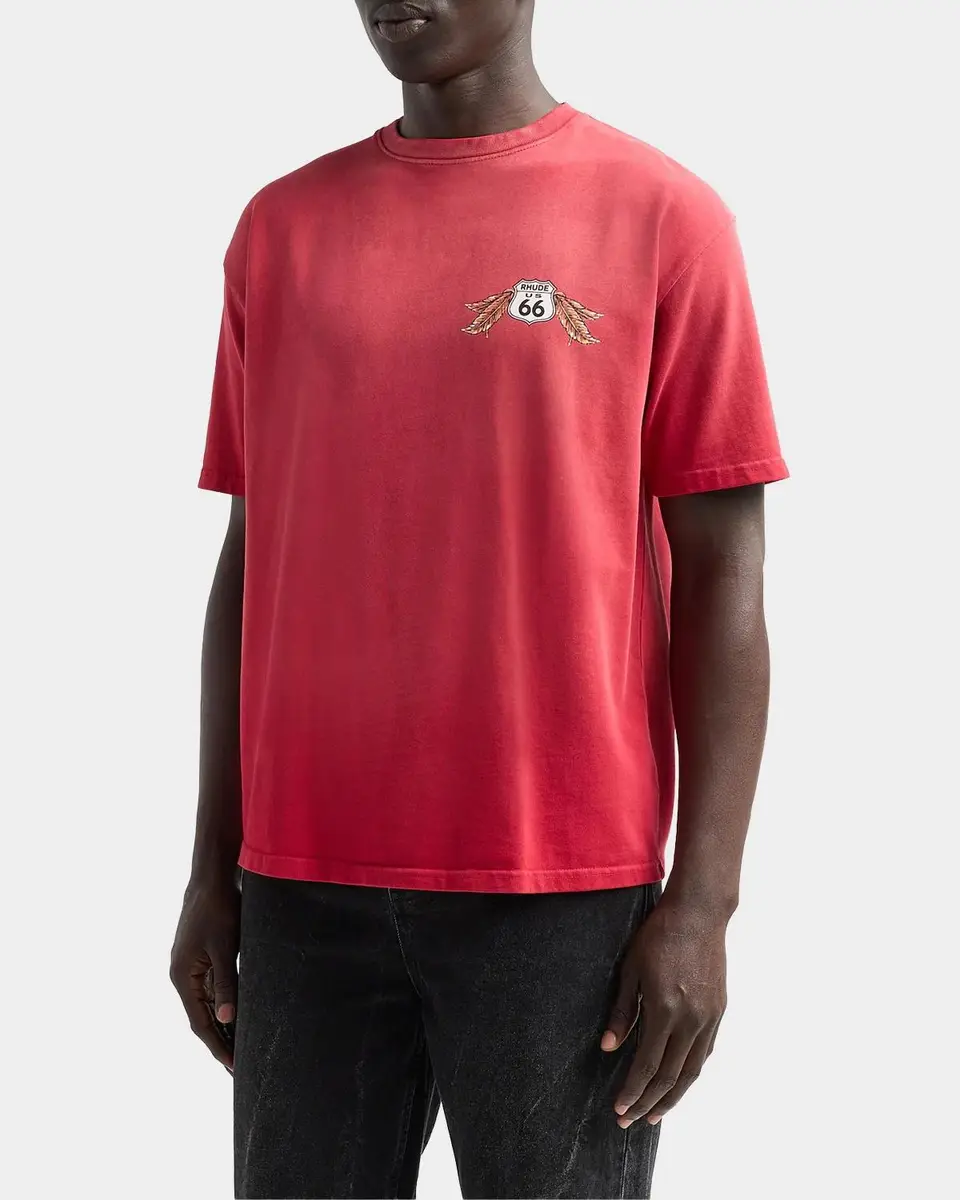 Rhude Oklahoma 66 Cotton T-Shirt | Thumbnail 5 Rhude Oklahoma 66 Cotton T-Shirt | Thumbnail 5