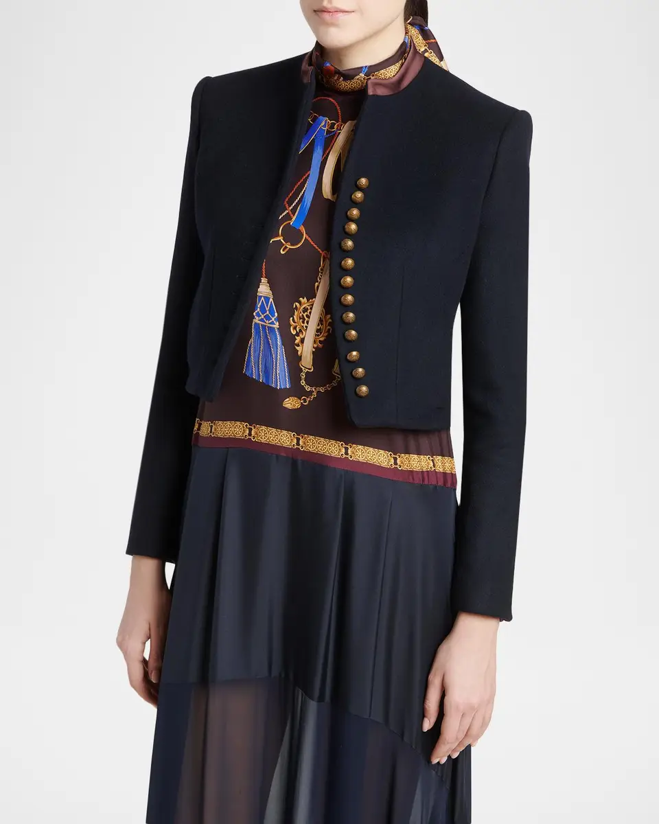 Etro Tailored Wool-Blend Jacket | Thumbnail 4 Etro Tailored Wool-Blend Jacket | Thumbnail 4