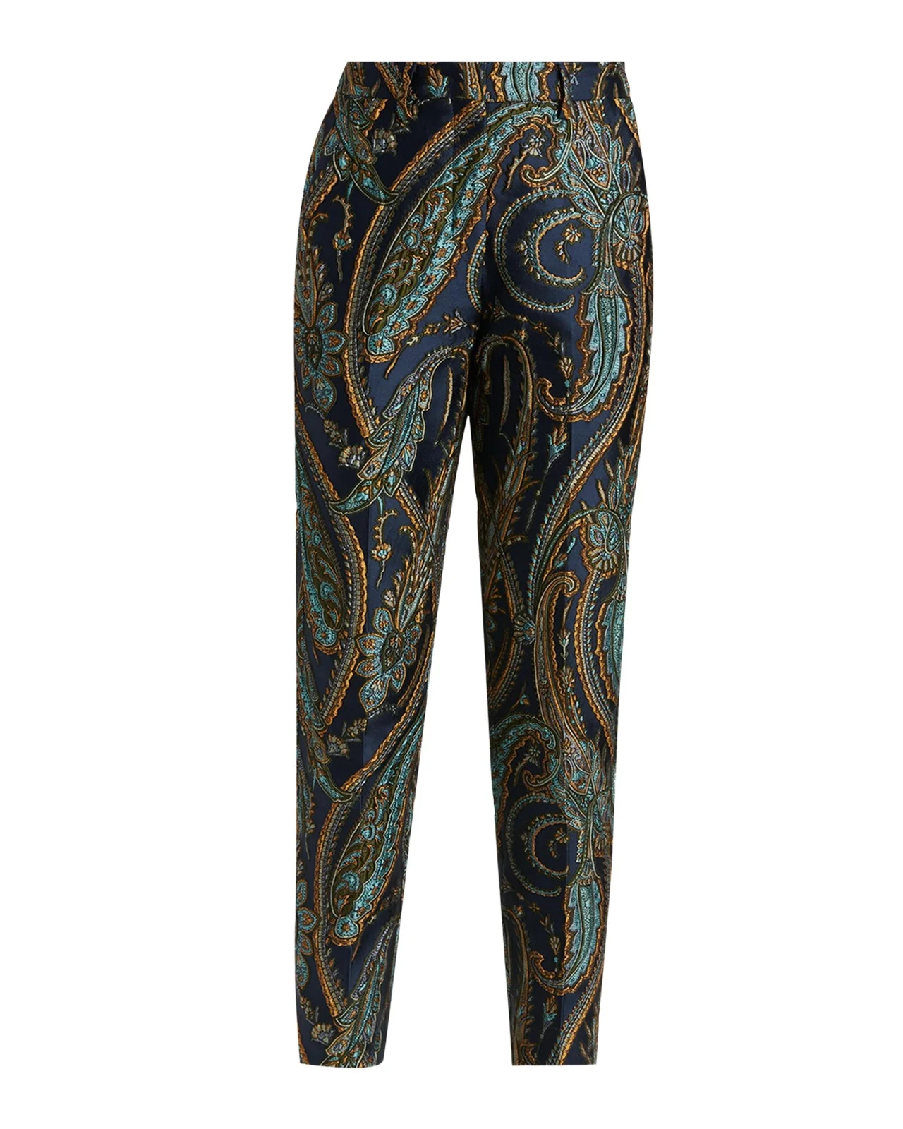 Bristol Paisley Jacquard SLim-Leg Ankle Trousers