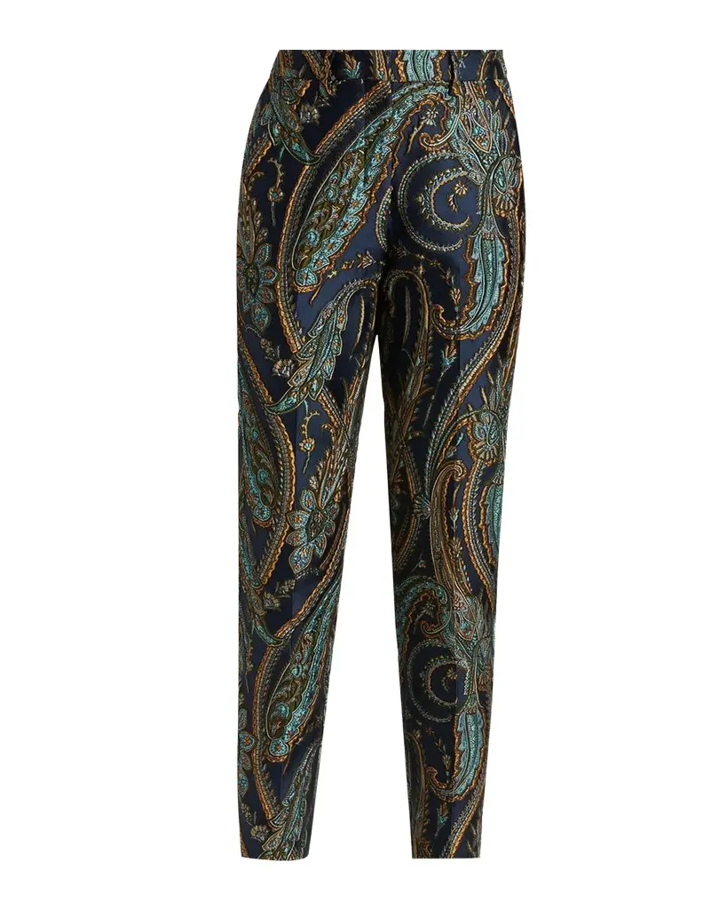 Etro Bristol Paisley Jacquard SLim-Leg Ankle Trousers | Image 1 Etro Bristol Paisley Jacquard SLim-Leg Ankle Trousers | Image 1