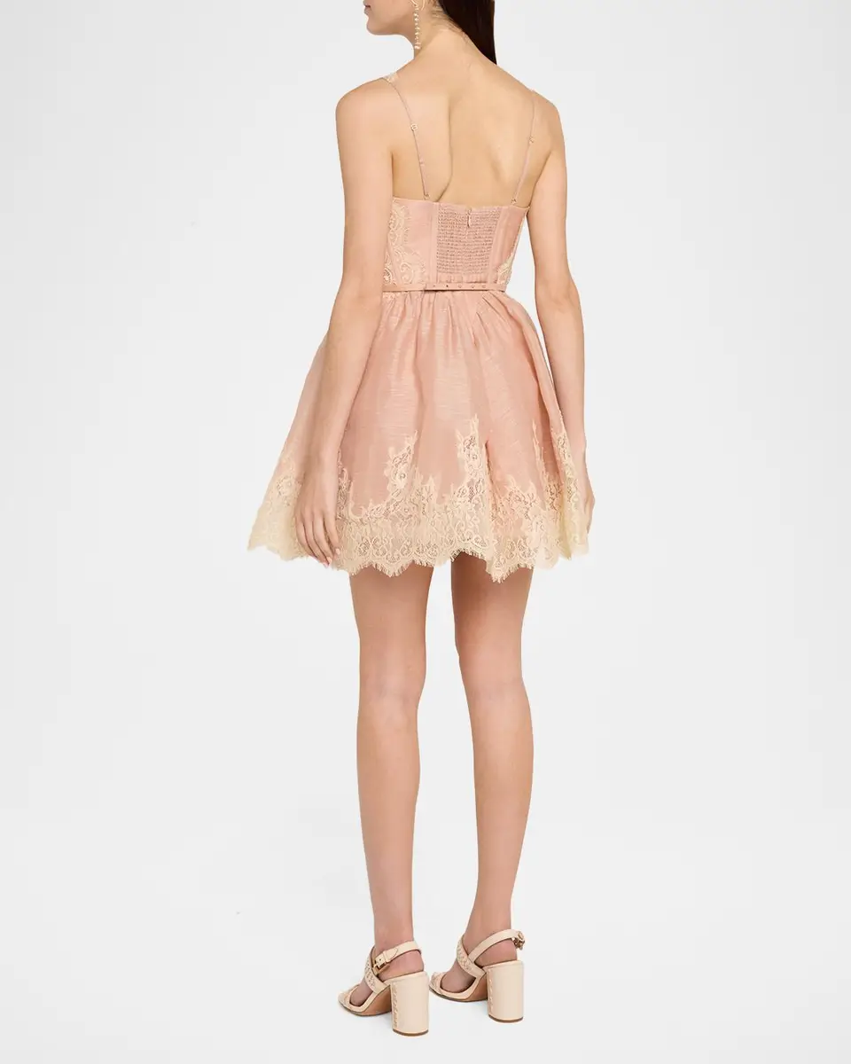 Zimmermann Valiant Lace-Trim Mini Dress | Thumbnail 3 Zimmermann Valiant Lace-Trim Mini Dress | Thumbnail 3