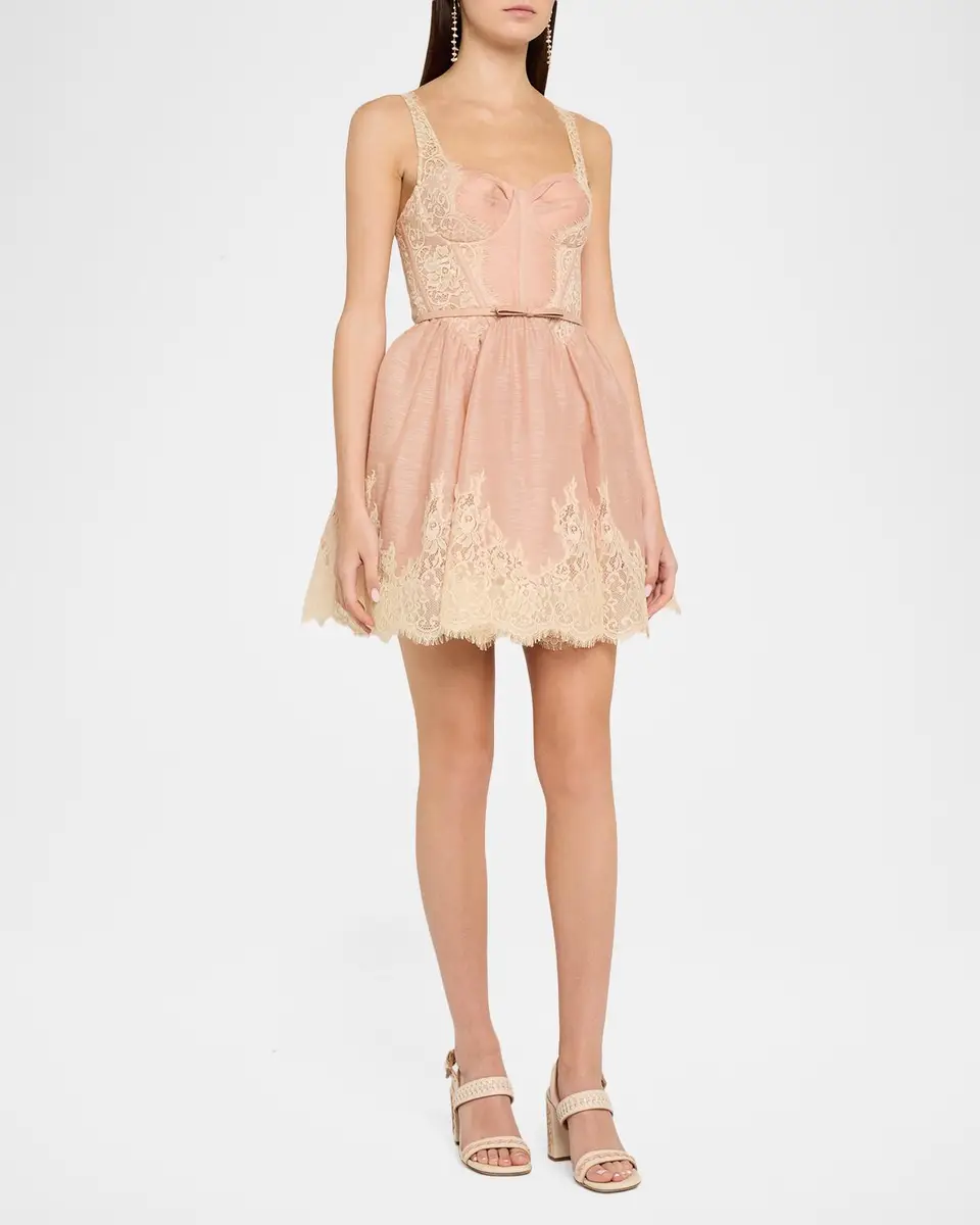 Zimmermann Valiant Lace-Trim Mini Dress | Thumbnail 4 Zimmermann Valiant Lace-Trim Mini Dress | Thumbnail 4