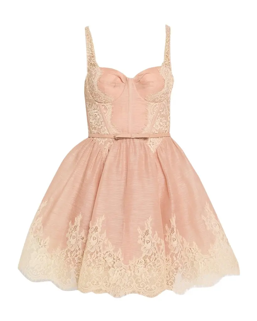 Valiant Lace-Trim Mini Dress Valiant Lace-Trim Mini Dress