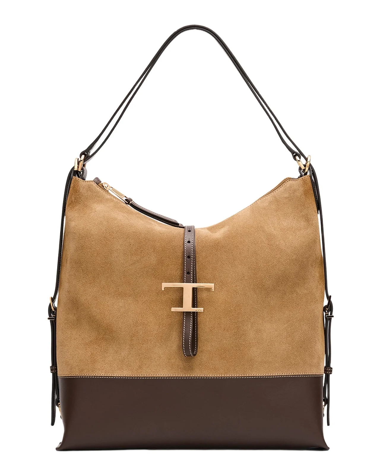 T Timeless Suede & Leather Shoulder Bag T Timeless Suede & Leather Shoulder Bag