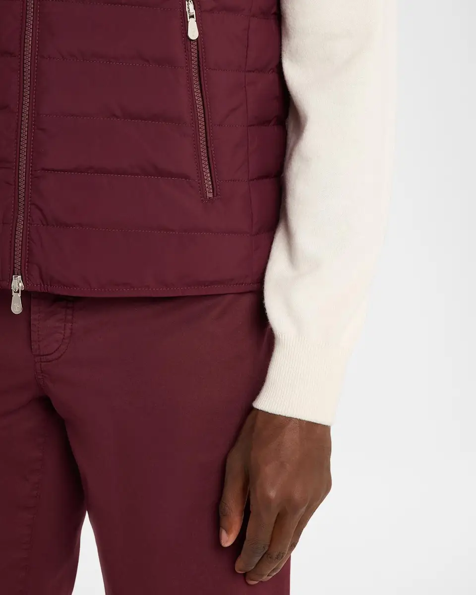 Brunello Cucinelli Men's Lightweight Techno Padded Down Vest | Thumbnail 5 Brunello Cucinelli Men's Lightweight Techno Padded Down Vest | Thumbnail 5