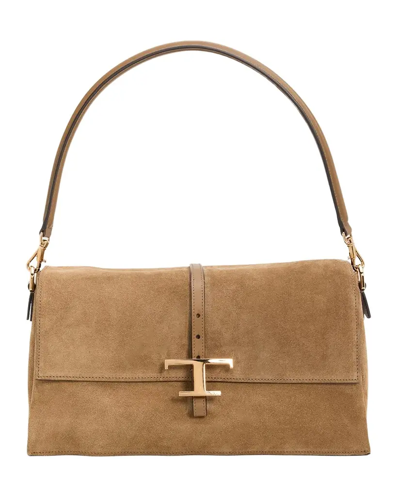 Tod 's T Timeless Suede Top-Handle Bag | Image 1 Tod 's T Timeless Suede Top-Handle Bag | Image 1