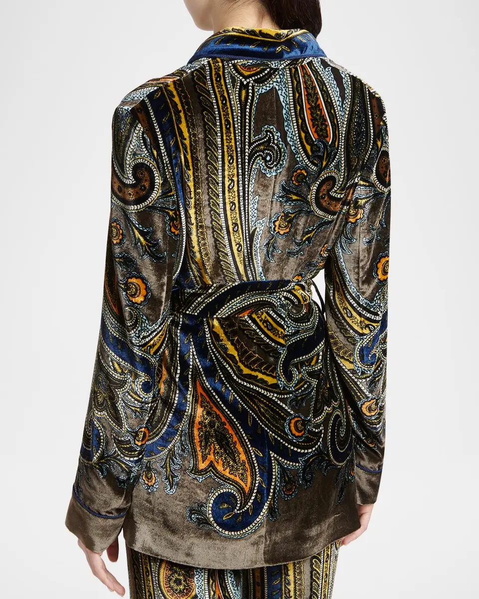 Etro Paisley Velvet Wrap Jacket | Thumbnail 3 Etro Paisley Velvet Wrap Jacket | Thumbnail 3