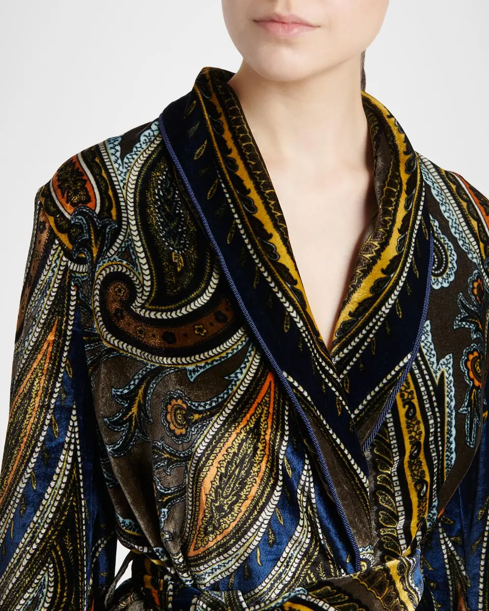Etro Paisley Velvet Wrap Jacket | Thumbnail 5 Etro Paisley Velvet Wrap Jacket | Thumbnail 5