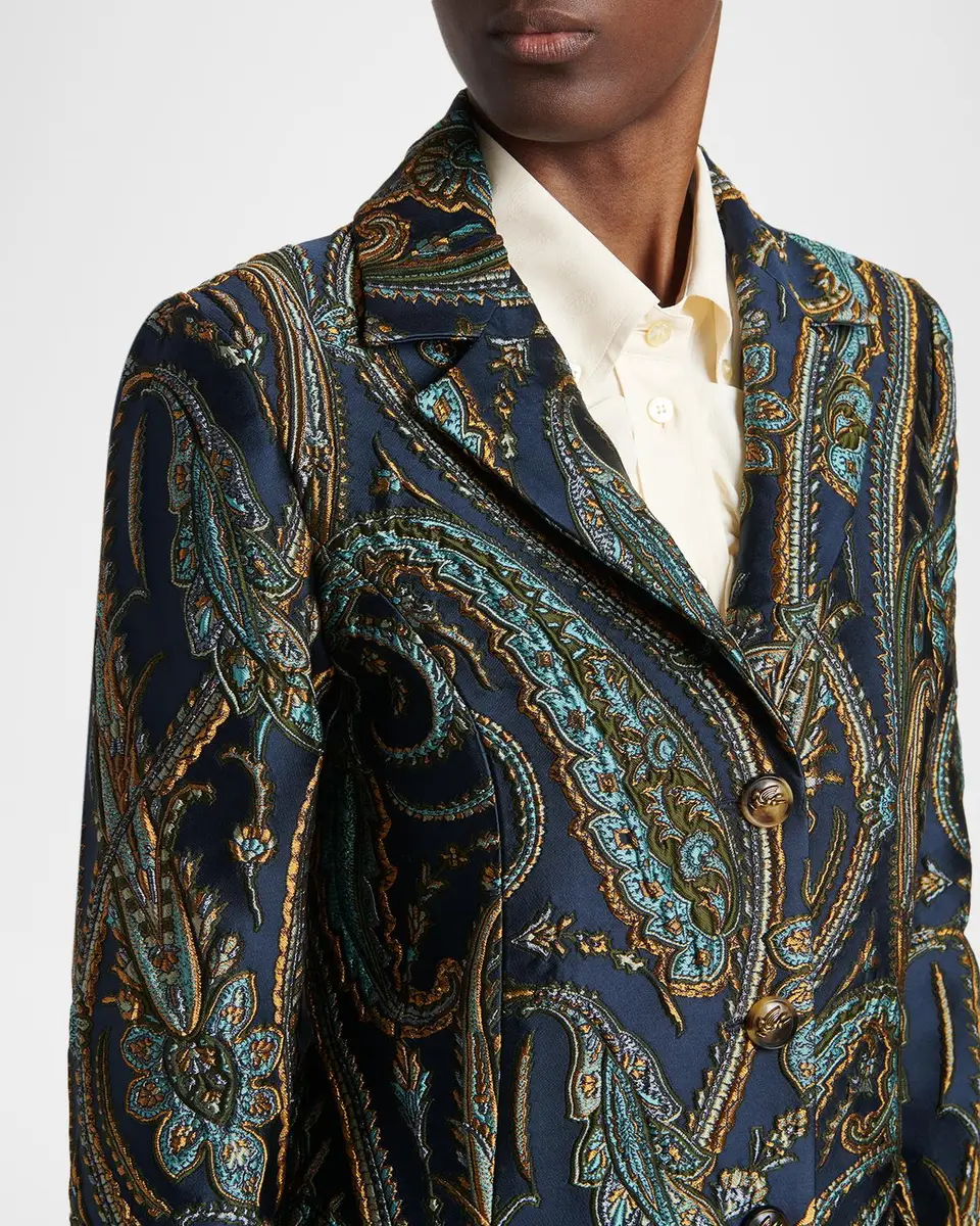Etro Paisley Jacquard Single-Breasted Long Coat | Thumbnail 5 Etro Paisley Jacquard Single-Breasted Long Coat | Thumbnail 5