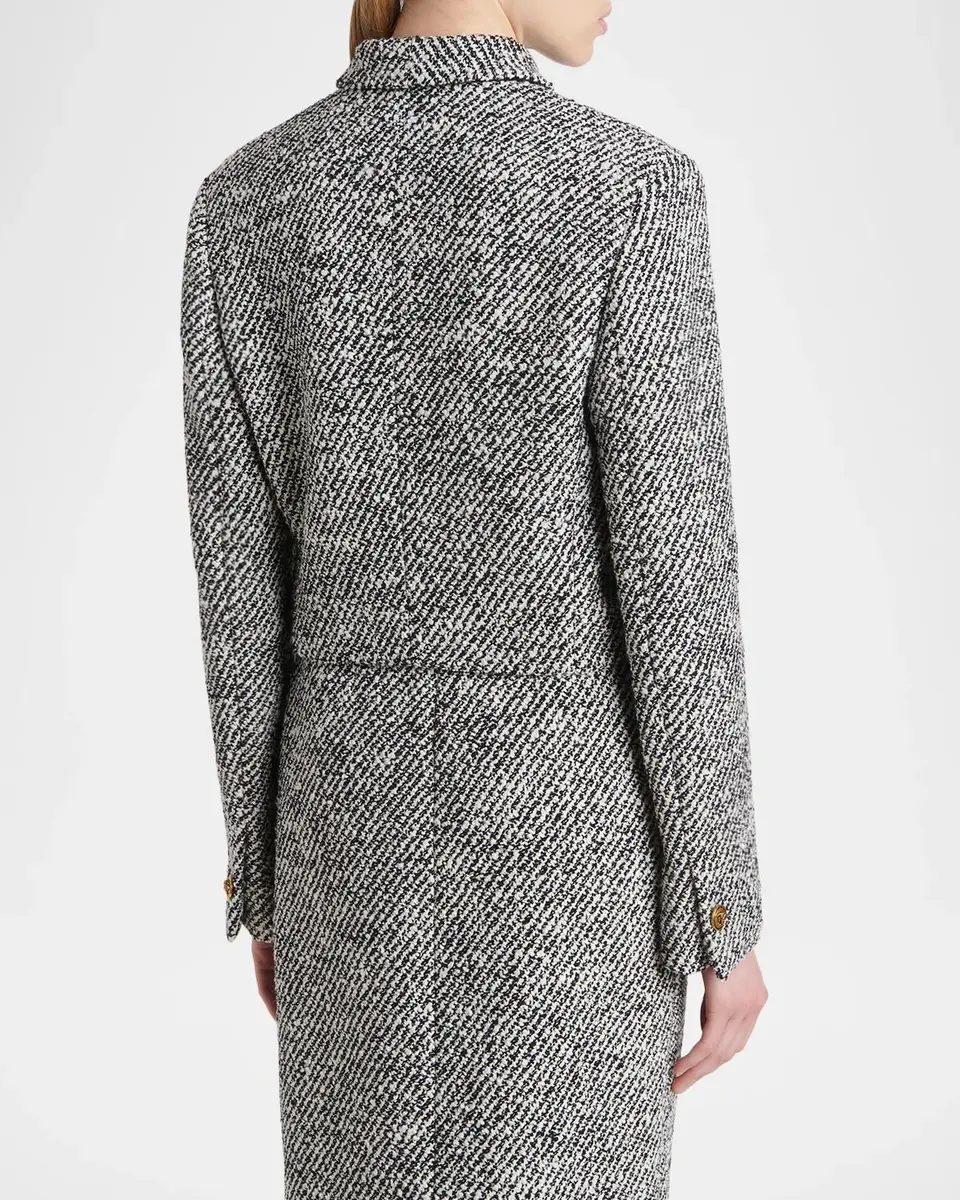 Versace Boucle Tweed Informal Lady Jacket | Thumbnail 3 Versace Boucle Tweed Informal Lady Jacket | Thumbnail 3