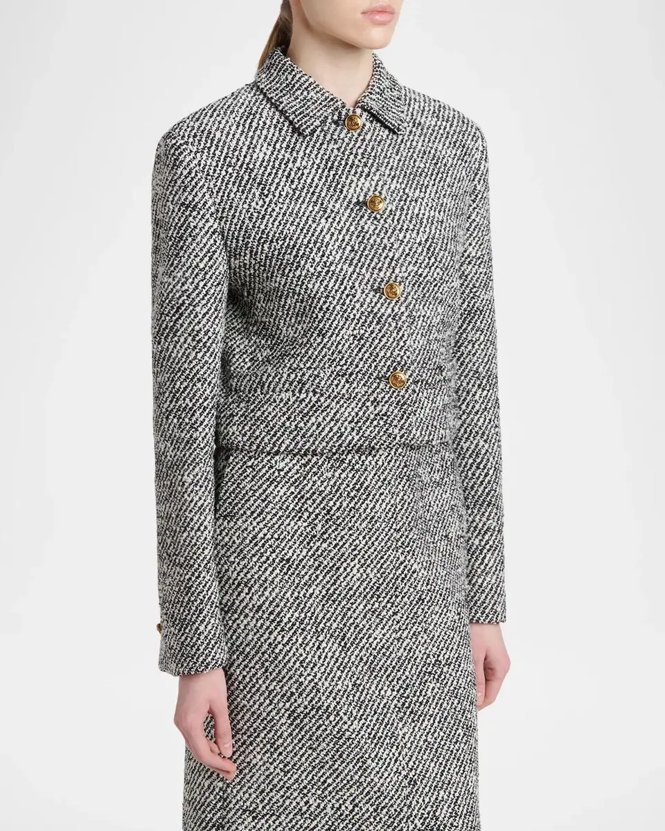 Versace Boucle Tweed Informal Lady Jacket | Thumbnail 4 Versace Boucle Tweed Informal Lady Jacket | Thumbnail 4