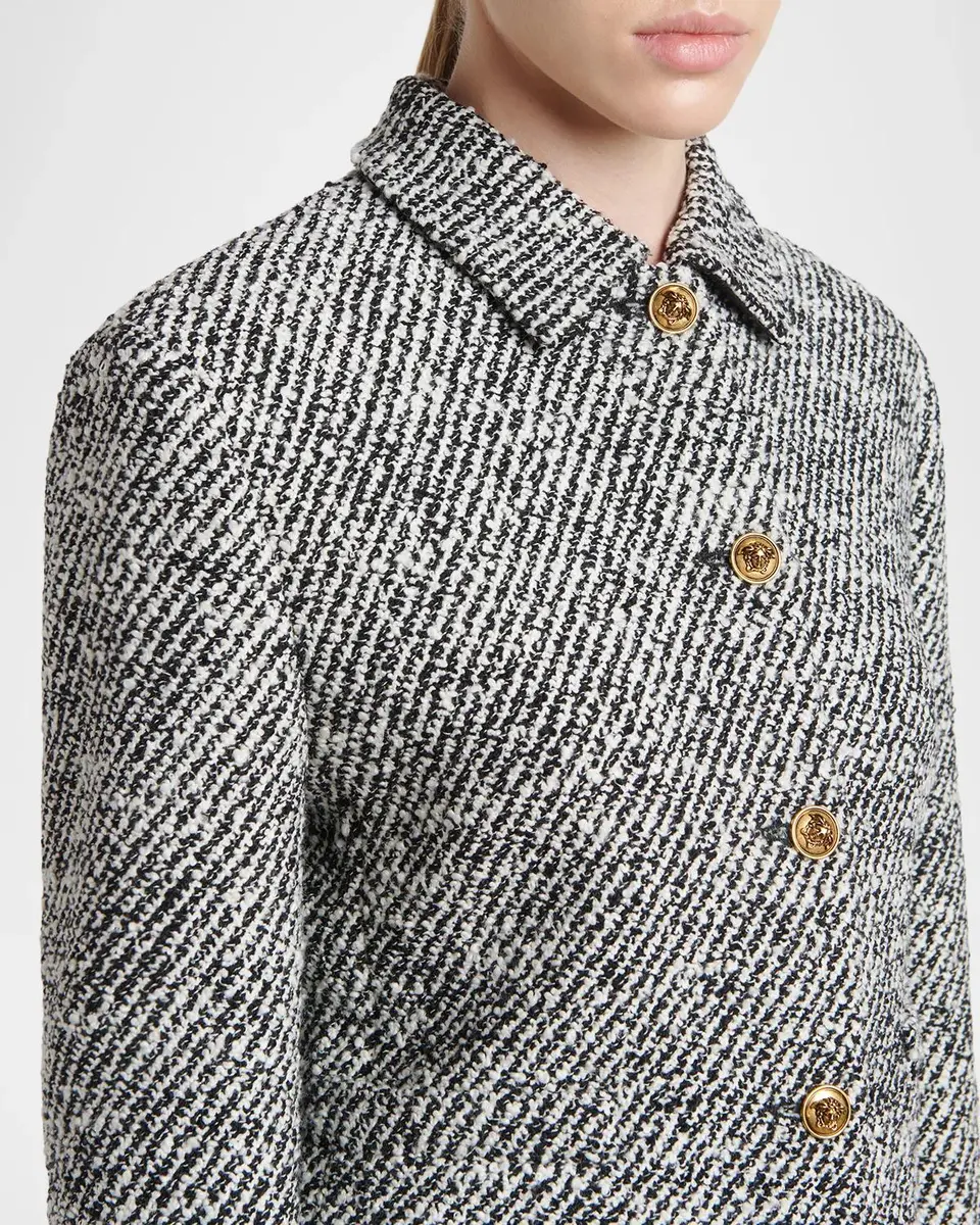 Versace Boucle Tweed Informal Lady Jacket | Thumbnail 5 Versace Boucle Tweed Informal Lady Jacket | Thumbnail 5