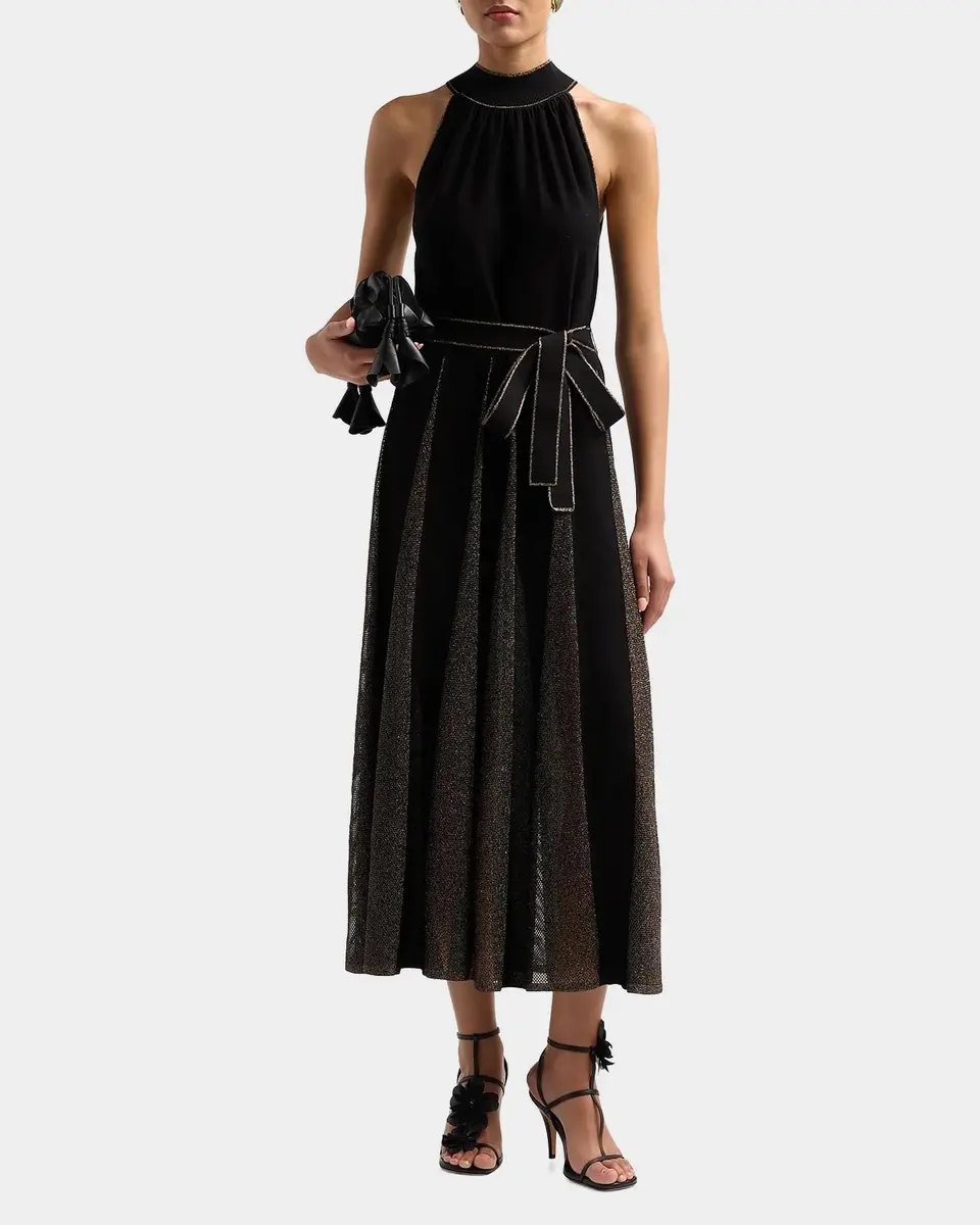 Zimmermann Valiant Metallic Halter Maxi Dress | Thumbnail 2 Zimmermann Valiant Metallic Halter Maxi Dress | Thumbnail 2