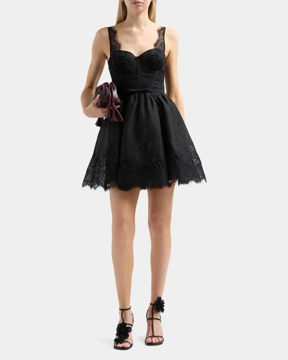 Zimmermann Valiant Lace-Trim Mini Dress | Thumbnail 2 Zimmermann Valiant Lace-Trim Mini Dress | Thumbnail 2