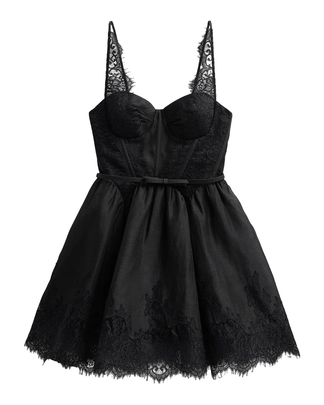 Valiant Lace-Trim Mini Dress