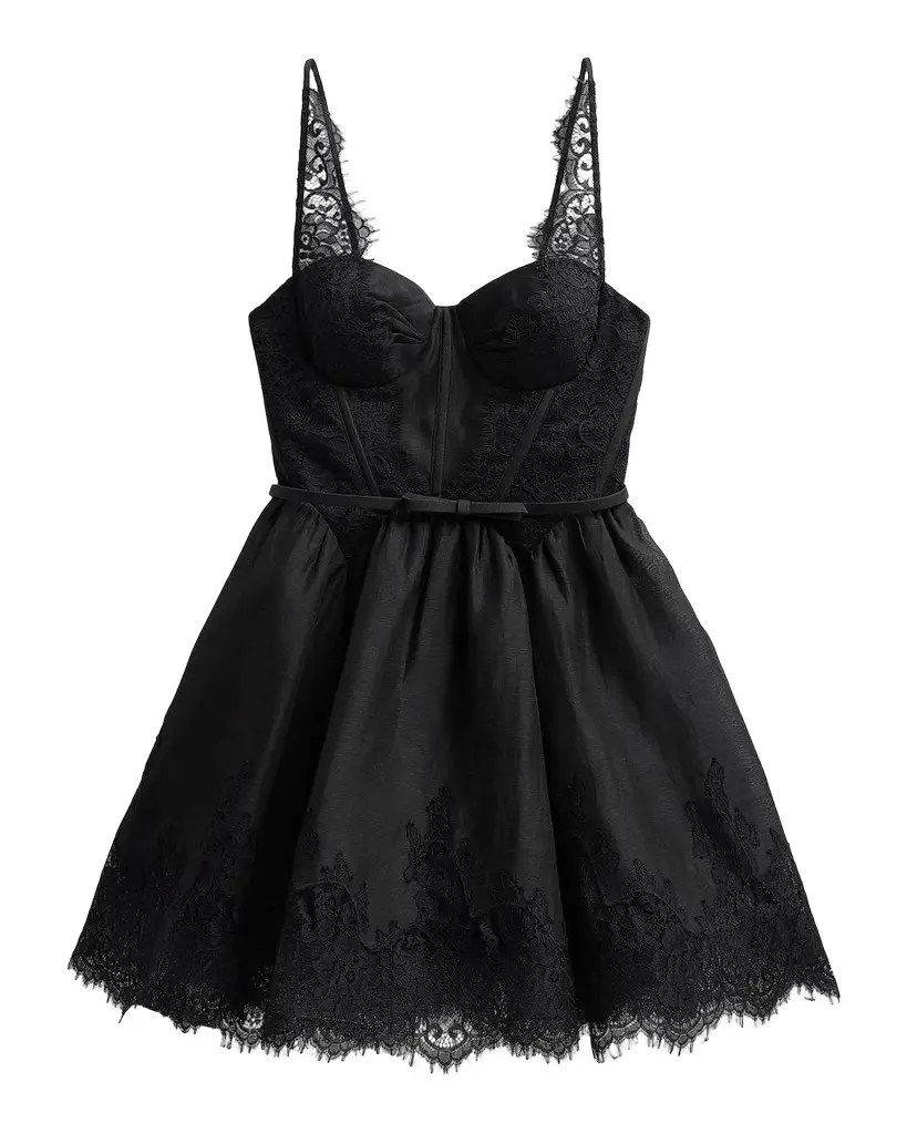 Valiant Lace-Trim Mini Dress