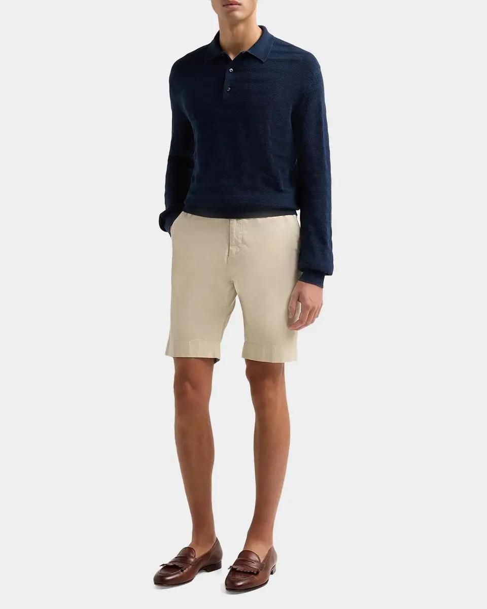 Ralph Lauren Purple Label Men's Textured-Stripe Silk-Blend Polo Sweater | Thumbnail 2 Ralph Lauren Purple Label Men's Textured-Stripe Silk-Blend Polo Sweater | Thumbnail 2