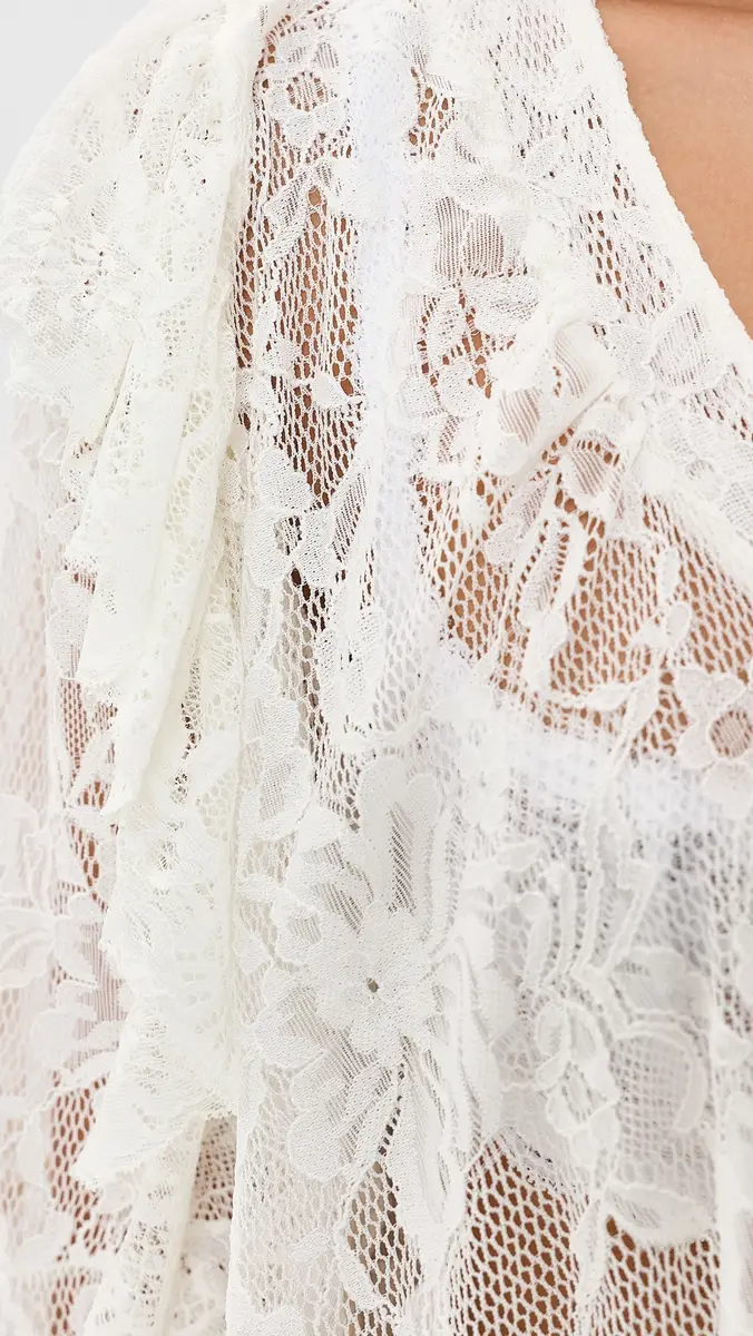 Another Girl Oversized Tie Front Lace Blouse | Thumbnail 6 Another Girl Oversized Tie Front Lace Blouse | Thumbnail 6