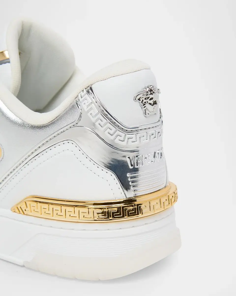 Versace Laminated Leather Sneakers | Thumbnail 3