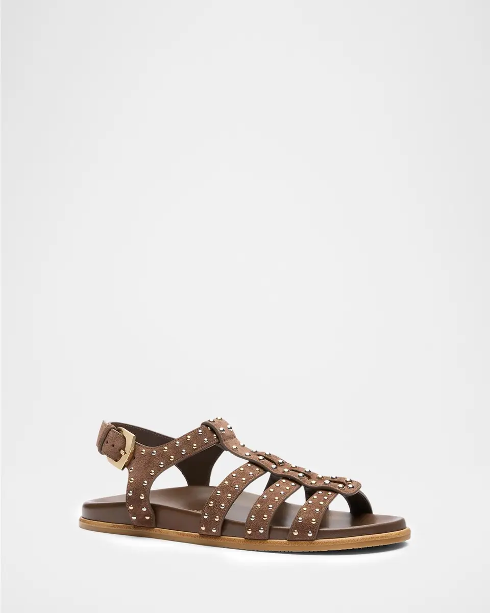 Stuart Weitzman Perry Studded Suede Fisherman Sandals | Thumbnail 2 Stuart Weitzman Perry Studded Suede Fisherman Sandals | Thumbnail 2