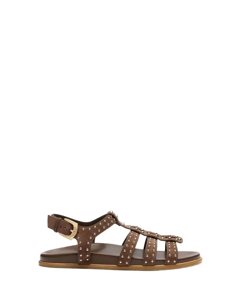 Stuart Weitzman Perry Studded Suede Fisherman Sandals