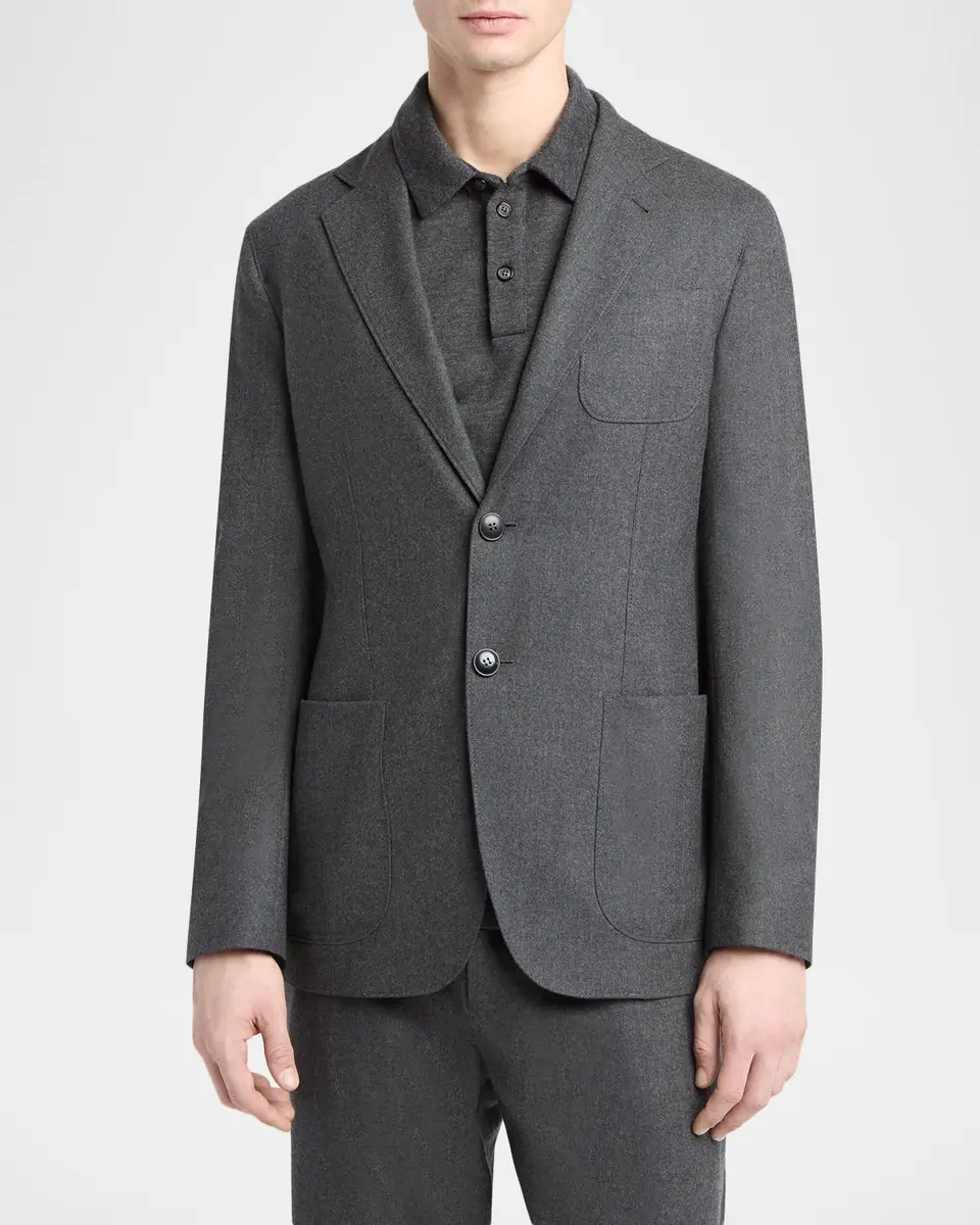 Giorgio Armani Men's Upton Cashmere-Stretch Blazer | Thumbnail 4