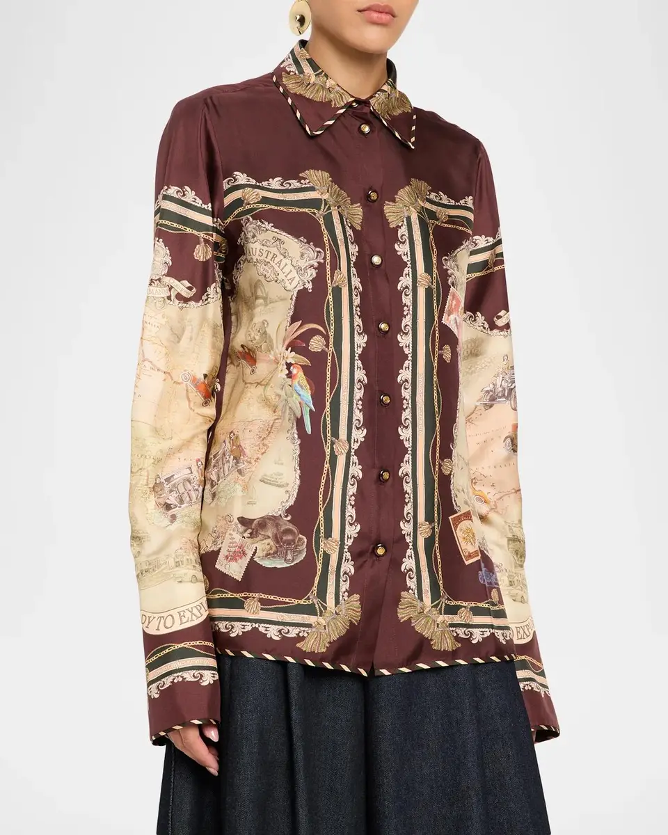 Zimmermann Valiant Silk Twill Shirt | Thumbnail 4
