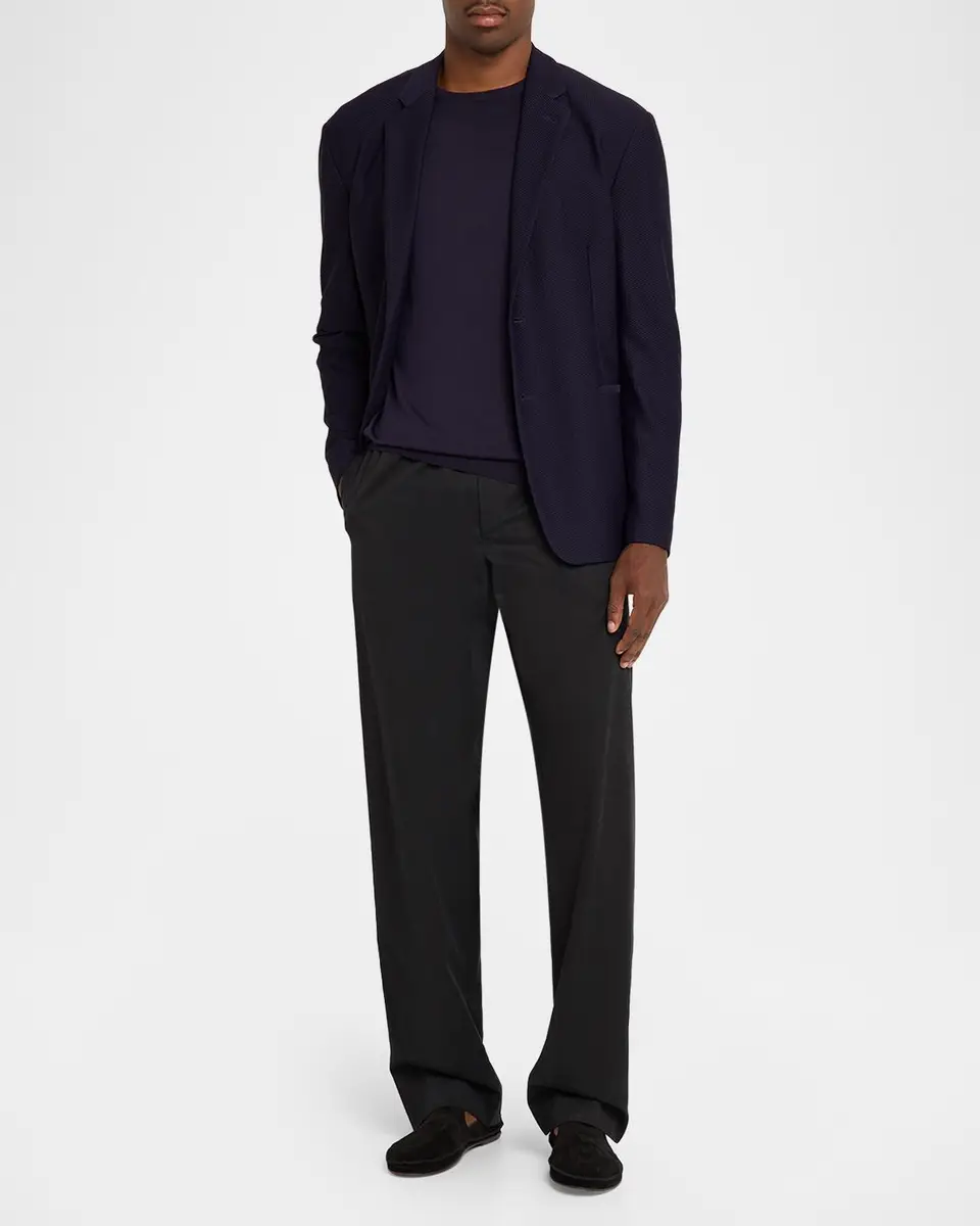 Giorgio Armani Men's Rice Stitch Two-Button Jacket | Thumbnail 2 Giorgio Armani Men's Rice Stitch Two-Button Jacket | Thumbnail 2