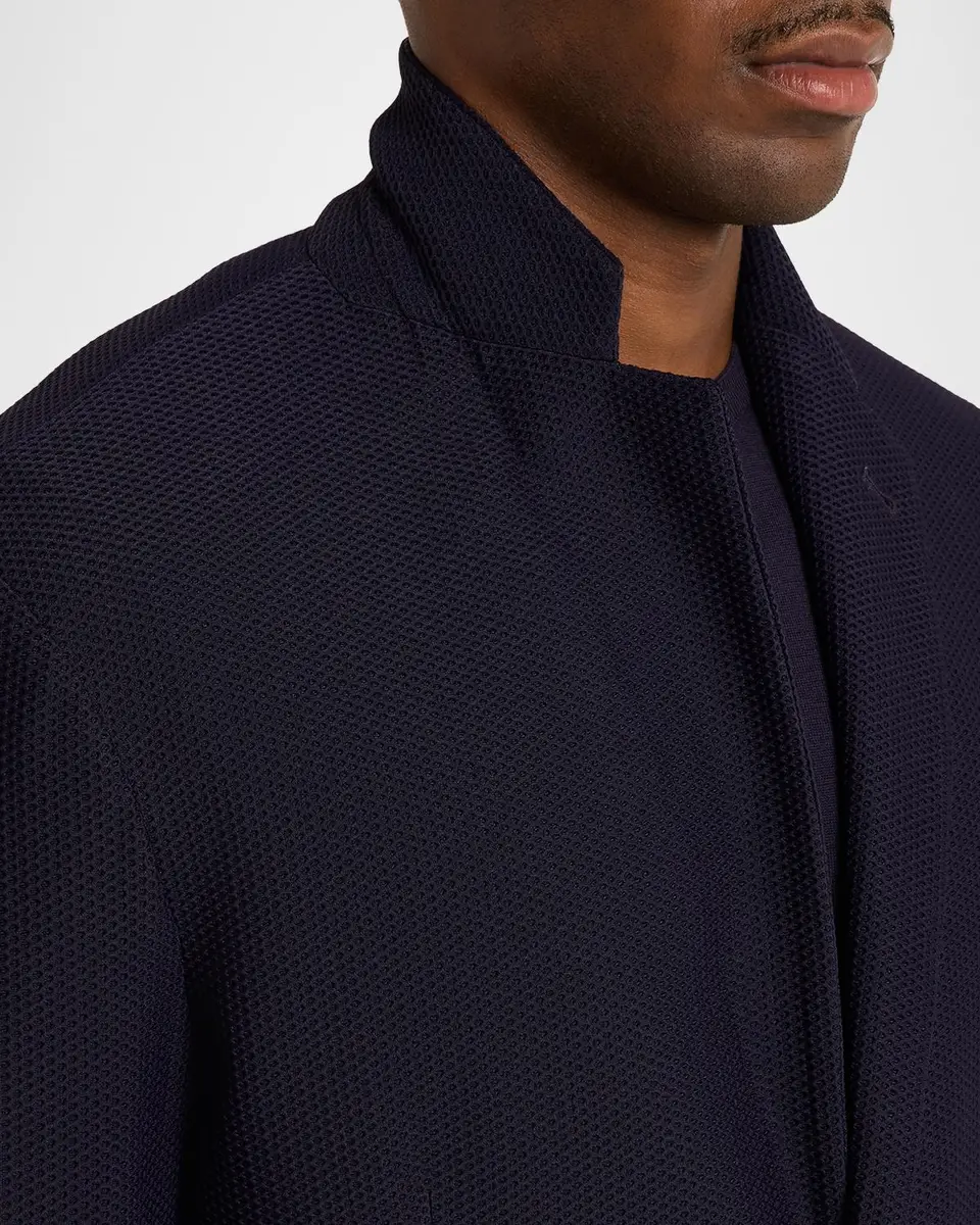 Giorgio Armani Men's Rice Stitch Two-Button Jacket | Thumbnail 7 Giorgio Armani Men's Rice Stitch Two-Button Jacket | Thumbnail 7