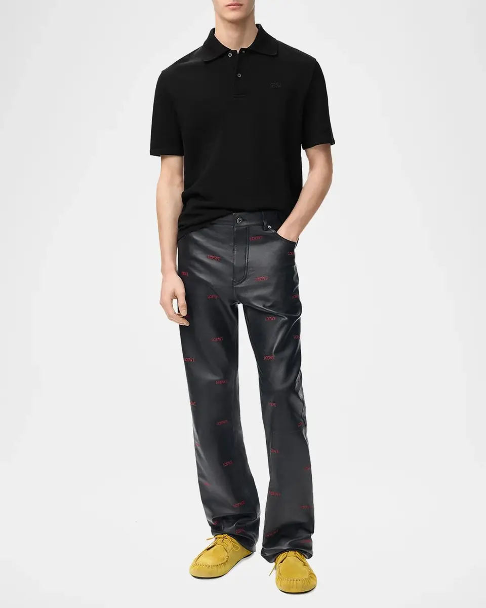 Loewe Men's Cotton Pique Polo Shirt | Thumbnail 2 Loewe Men's Cotton Pique Polo Shirt | Thumbnail 2