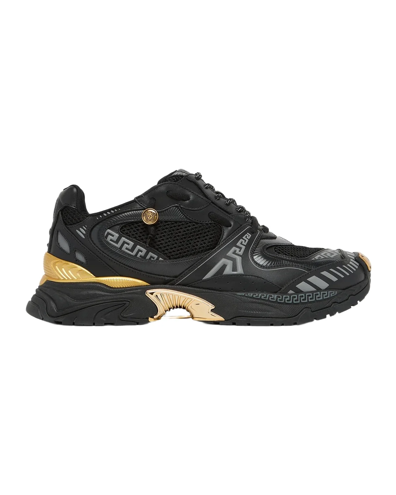 Men's La Greca Leather & Mesh Low-Top Sneakers Men's La Greca Leather & Mesh Low-Top Sneakers