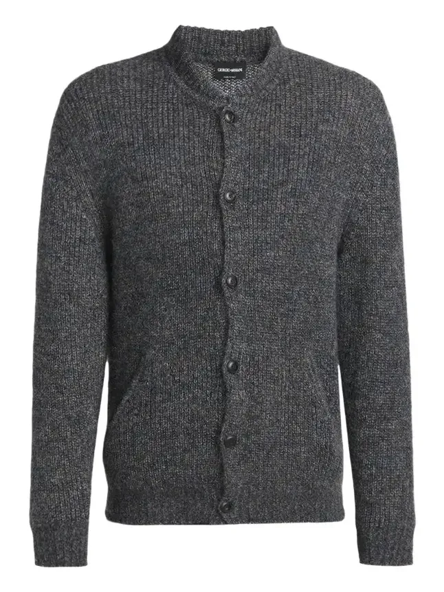 Men's Rib-Knit Mohair-Blend Cardigan