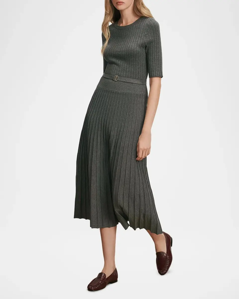 Veronica Beard Elthea Belted Midi Knit Dress | Thumbnail 2 Veronica Beard Elthea Belted Midi Knit Dress | Thumbnail 2