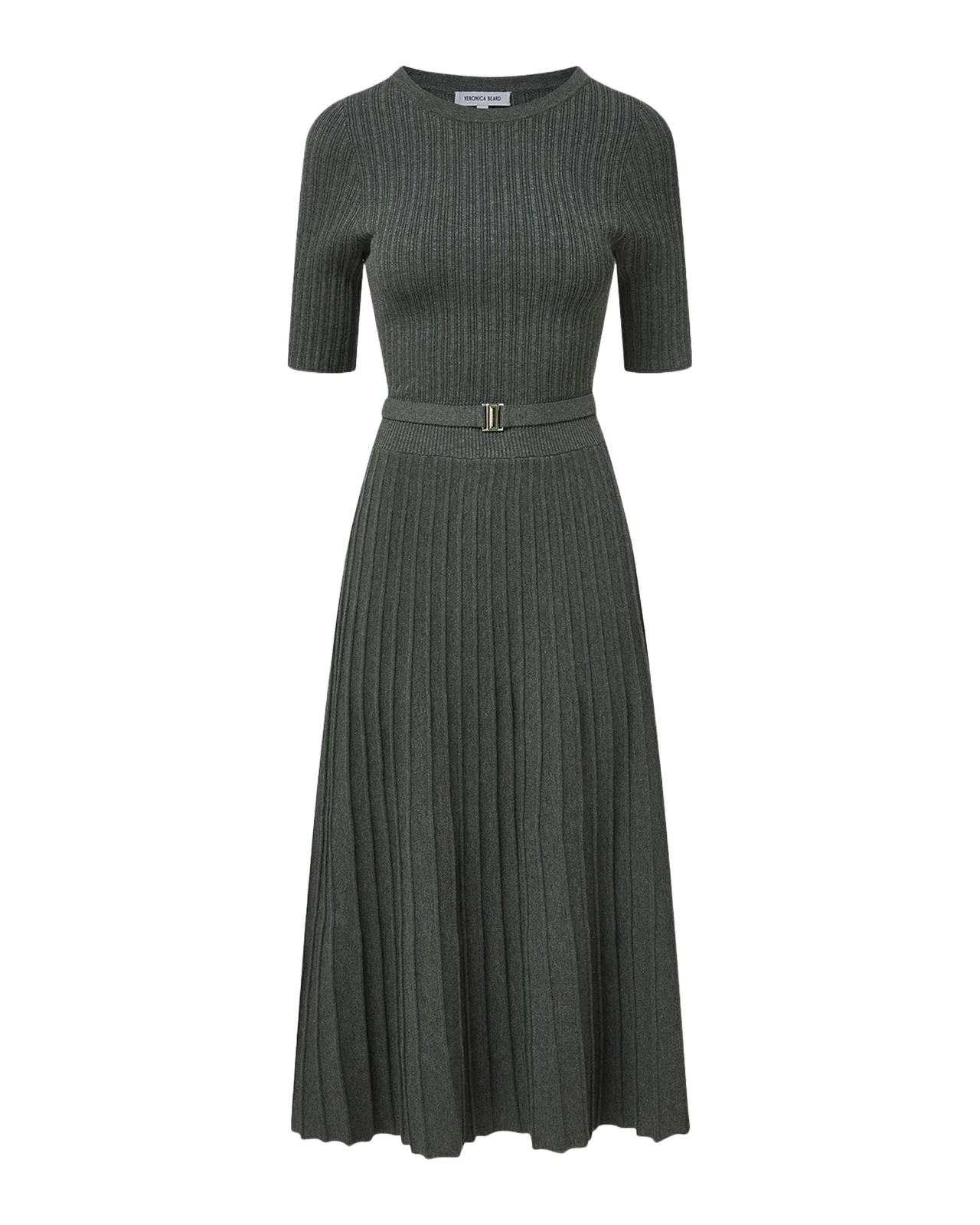 Elthea Belted Midi Knit Dress Elthea Belted Midi Knit Dress
